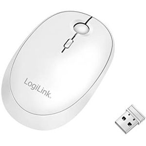 LogiLink ID0205 Dual Muis, Draadloos, Bluetooth, 2,4 GHz, 800/1200/1600 dpi, Wit