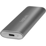 LogiLink UA0389 SATA-HDD-behuizing M.2 PCIe NVMe SSD, M.2 SATA SSD USB-C