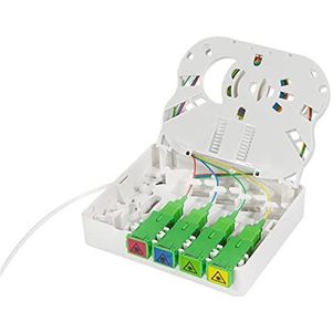 Logilink - FB4SC40 - FTTH-aansluitbox - Wit - 4x SC/APC, 40 m installatiekabel, IP20