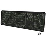 LogiLink ID0209 - Draadloos Toetsenbord - Zwart - 111 Toetsen - RGB Achtergrondverlichting