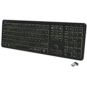 LogiLink ID0209 - Draadloos Toetsenbord - Zwart - 111 Toetsen - RGB Achtergrondverlichting