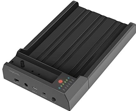 LogiLink - QP0031 - USB 3.2 Gen 2 Quickport - Voor 2,5 inch of 3,5 inch SATA HDD/SSD en M.2 NVMe SSD - Kloonfunctie zonder pc