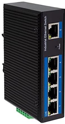 LogiLink - NS202P - Industriële Gigabit Ethernet Switch - Zwart - 5-poorts - PoE