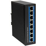LogiLink NS203P - Industriële Gigabit Ethernet Switch, 8-Port 10/100/1000 Mbps, met PoE (Power Over Ethernet)