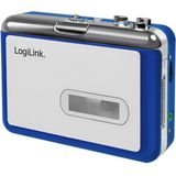 LogiLink - UA0393 - Draagbare Cassettespeler - Blue, Zilver