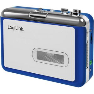 LogiLink - UA0393 - Draagbare Cassettespeler - Blue, Zilver