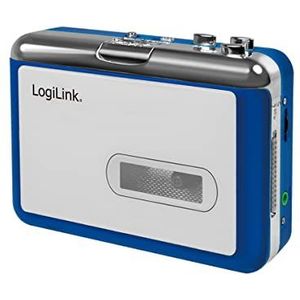 LogiLink UA0393 - Bluetooth cassettespeler draadloos afspelen via je luidsprekers of hoofdtelefoon, extra 3,5 mm aansluiting voor bekabelde hoofdtelefoon, BT versie 5.0