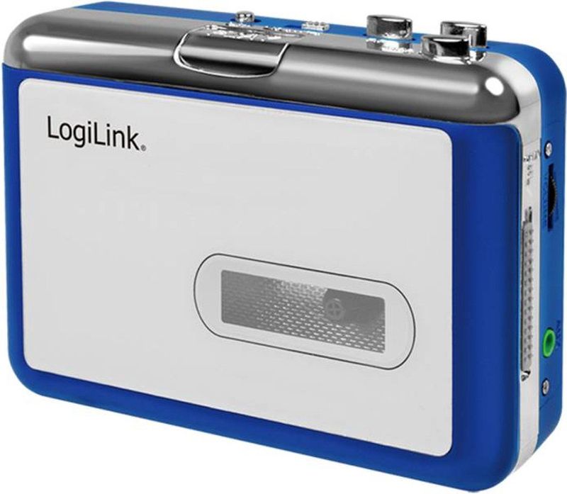 LogiLink - UA0393 - Draagbare Cassettespeler - Blue, Zilver