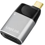 LogiLink CUA0203 - USB 3.2 Gen2 (Type-C) naar HDMI (Type-A), Ultra HD tot 4K, USB-C PD 3.0 (Power Delivery), zwart/grijs