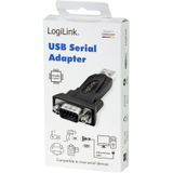 LogiLink Serieel Adapter - USB-A 2.0 - RS232 - Zwart