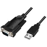 LogiLink AU0048A USB 2.0 adapterkabel (type A) naar serieel (RS232-9-polig) voor Win 11, lengte 1,5 m