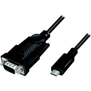 LogiLink Serieel Adapter USB-C 2.0 naar D-sub 9-Pins 1.2 m Zwart