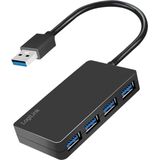 LogiLink - USB 3.2 Hub - 4 Poorten - Zwart - Kunststof - Overstroom- en Overspanningsbeveiliging