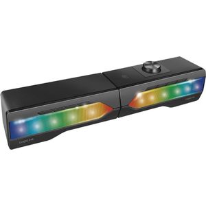 LogiLink - Mobiele Soundbar - Zwart - Draadloze Geluidsinstallatie met RGB-Verlichting