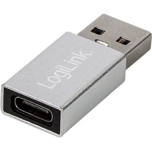 LogiLink - USB 3.2 Gen1 Type-C naar USB-A Adapter - Zilver - Aluminium