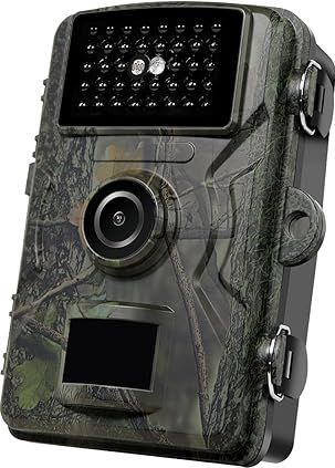 Wildcamera met nachtzicht, warmte- en bewegingsactivering, Full HD 1080p resolutie (1920 x 1080 (16:9) @ 30 fps), IP66-bescherming, 90°-groothoeklens IR-detectiebereik voor een breder gezichtsveld, 2