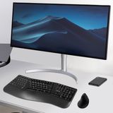 LogiLink - Ergonomische Draadloze Toetsenbord-Muisset - Zwart - Ergonomisch Ontwerp - 13 Multimedia-Toetsen