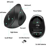 LogiLink - Ergonomische Draadloze Toetsenbord-Muisset - Zwart - Ergonomisch Ontwerp - 13 Multimedia-Toetsen