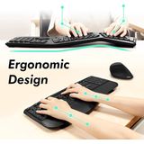 LogiLink - Ergonomische Draadloze Toetsenbord-Muisset - Zwart - Ergonomisch Ontwerp - 13 Multimedia-Toetsen