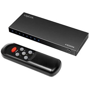 LogiLink HDMI-schakelaar voor het schakelen van maximaal 5 ingangsbronnen (videorecorder, dvd-speler, spelconsole, enz.) in Ultra HD 4K / 60 Hz