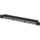 LogiLink - NK4065 - Patchpanel - Zwart - 19" voor 24 Keystone-modules - 1 HE
