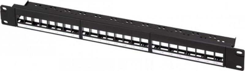 LogiLink - NK4065 - Patchpanel - Zwart - 19" voor 24 Keystone-modules - 1 HE