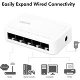 LogiLink - 5-Port Gigabit Desktop Network Switch - 5x 10/100/1000 Mbit/s - Plug and Play