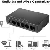 LogiLink - 5-Port Gigabit Desktop Network Switch - Metalen Behuizing - 5x 10/100/1000 Mbit/s R45-poorten