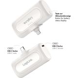 LogiLink - PA0349W - Powerbank - Wit - 5000 mAh, 20 W
