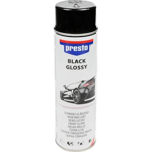 Presto Verf Spuitbus - Spuitlak - Lak Zwart Glans - 500 ml