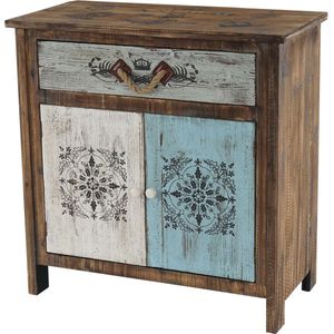 Funchal ladekast Shabby-look kast, vintage, 84x80x40cm