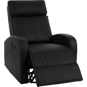 TV-fauteuil MCW-A54 Premium, relaxfauteuil schommelfunctie, draaibaar ~ kunstleer zwart