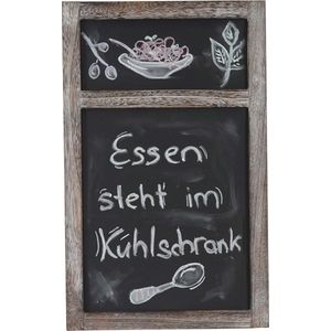 Werbetafel MCW-C51, Wandtafel Kreidetafel, 55x34x2cm, Holz Shabby-Look Vintage ~ braun