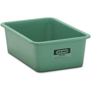 CEMO Grote bakken van gvk, inhoud 100 l, l x b x h = 872 x 571 x 284 mm, groen