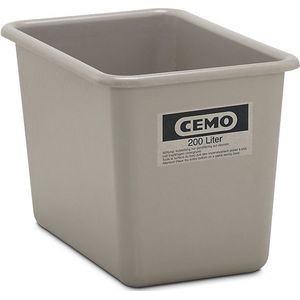 CEMO Grote bakken van gvk, inhoud 200 l, l x b x h = 873 x 572 x 585 mm, grijs