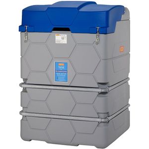 CEMO CUBE-tank voor AUS 32 (AdBlue®), Outdoor Basic, met klapdeksel, hoogte 1800 mm, inhoud = 1500 l