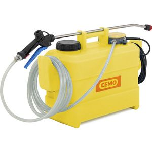 Elektrisch spuitapparaat met reservoir voor desinfectiemiddelen, met bak, inhoud 20 l CEMO