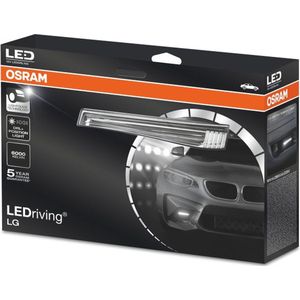Dagrijverlichtingsset Ledriving Lg Alfa Romeo, Audi, Bmw, Chevrolet, Chrysler, Citroen, Fiat, Ford, Honda, Hyundai, Jeep, Kia, Lancia, Land Rover, Mazda, Mercedes-Benz, Nissan, Opel, Peugeot, Porsche, Renault, Seat, Skoda, Toyota, Volkswagen, Volvo Osram Leddrl102