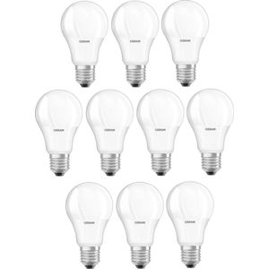 OSRAM LED lamp | Lampvoet: E27 | Warm wit | 2700 K | 5,50 W | mat | LED VALUE CLASSIC A [Energie-efficiëntieklasse A+] | 10 stuks
