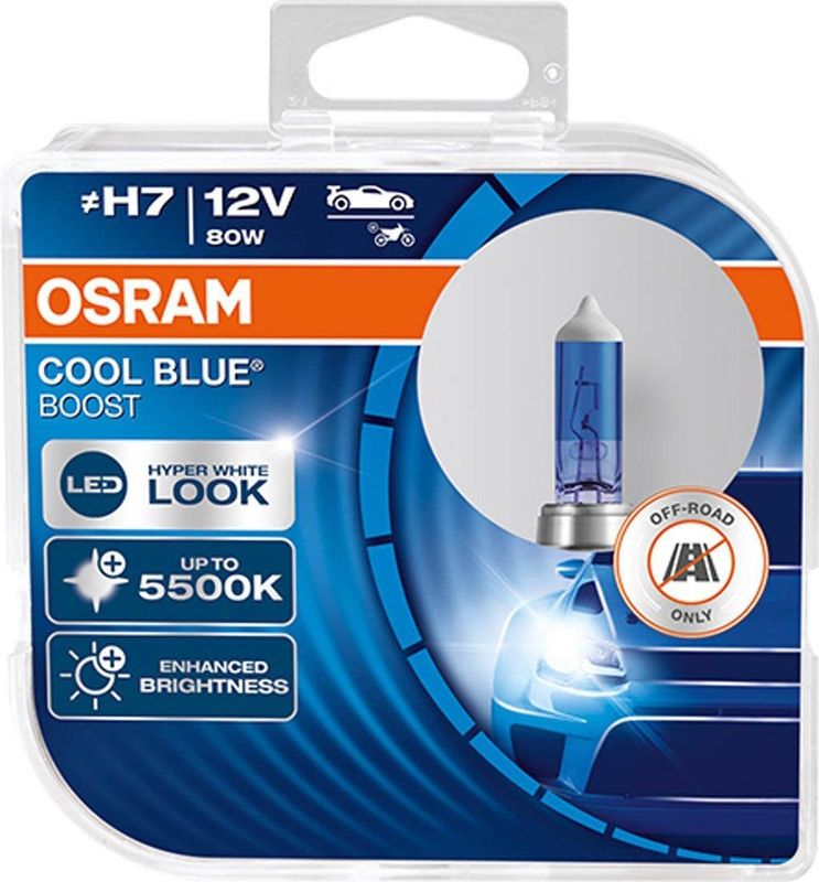 Osram - Halogeenlamp H7 - Wit/IJsblauw - 12V 80W - Set van 2