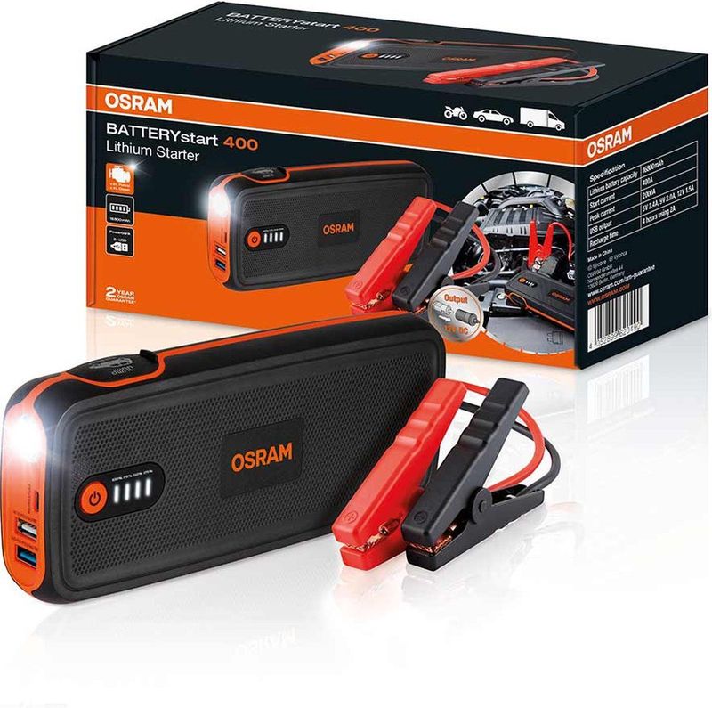 Osram - BatteryStart400 - Jump Starter - Hoog Vermogen - 12V Voertuigen