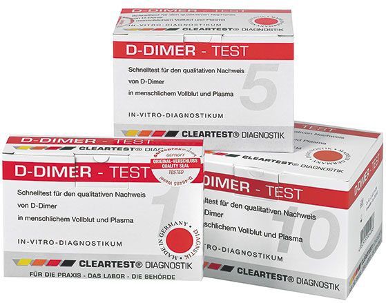 D-Dimeer - Sneltest - 5 Stuks - Voor Detectie van Longembolie en Diepe Veneuze Trombose