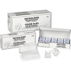 Mediware dekglaasjes 22 x 22 mm  -  1000 stuks