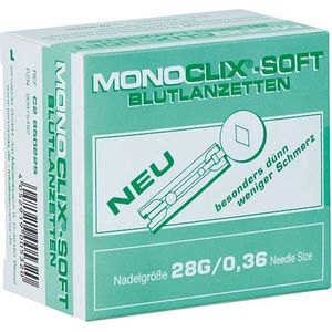 Monoclix - Soft Lancetten - Groen - 200 Stuks - 28G