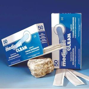 Medispat - Tongspatel - Houten - Individueel Verpakt - 50 Stuks - 150 x 18 mm