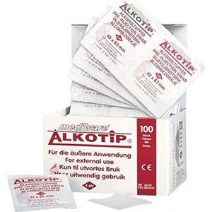 Alkotop - Alcoholdoekjes - 45 x 83 mm - 100 Stuks