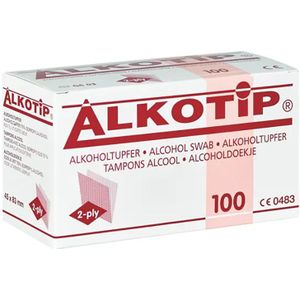 Alkotip ECO standaard alcoholdoekje Medium 45 x 83 mm 100 stuks