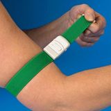 Servoprax® Stuwband Rood - Eenhandbediening - Duurzaam Kunststof - Wasbaar Snelontspanner Veiligheidsslot 40cm - 1 stuk