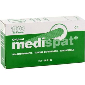 Medispat - Houten Tongspatel - 100 Stuks - Medisch Hulpmiddel