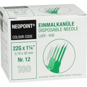 Neopoint Injectienaalden 22G x 1¼” (0.7 mm x 30 mm) zwart - 100 stuks